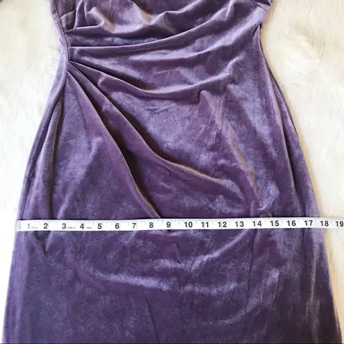 Eliza J Â Velvet Off The Shoulder Dress Long Sleeve ShortâSheath Purple Size 8 New