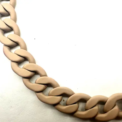 Magnetic Clasp Alexa Rae Signed BAR Clara Matte Nude Goldtone Necklace Bracelet Tan