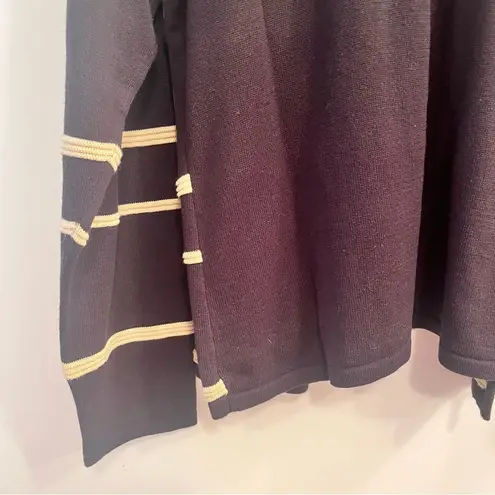 Norton Mcnaughton L Black and Cream striped Cardigan Shirt Set