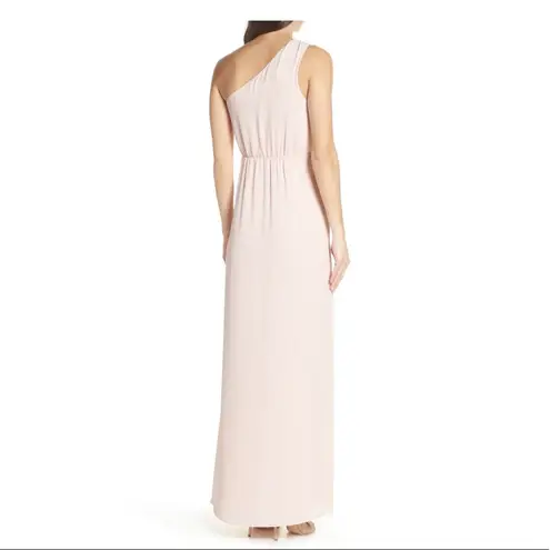 WAYF One-Shoulder Wrap Front Evening Dress