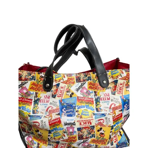 Disney Movie Poster Print Purse Mickey Mouse Vintage Style Shoulder Bag Black