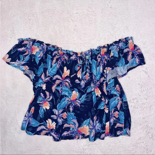 Rip Curl Womens  Ophelia Floral Off The Shoulder Top size Small