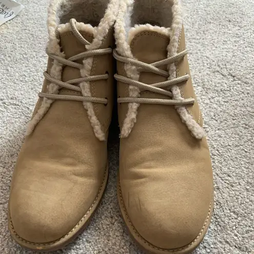 Seven Dials  Winter Booties Fur Sherpa Boots Mallori Tan Beige Size 7.5