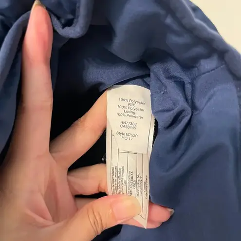 J Crew Factory Quilted Puffer Vest Navy Blue Size Medium Outdoor Gorpcore Preppy