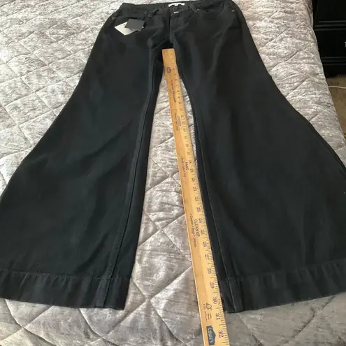 RE/DONE 70s Low Rise rider Bell Bottom Black Jeans Size 27 NEW vintage flare leg