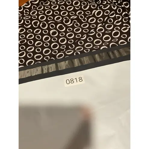 Y2K Brown Geometric Ruffle Dress XL Women's V