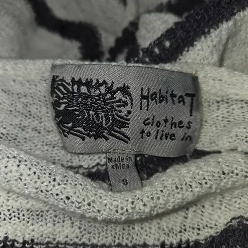 Habitat Lightweight Scoop Neck Striped Long Sleeve Button Detail Size Small