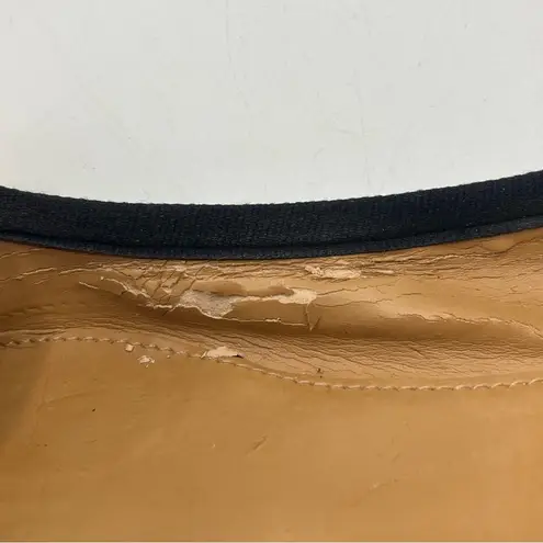 J Crew Factory Sz 7 Ballet Flats Slip On Shoes Snakeskin Print Black Cream