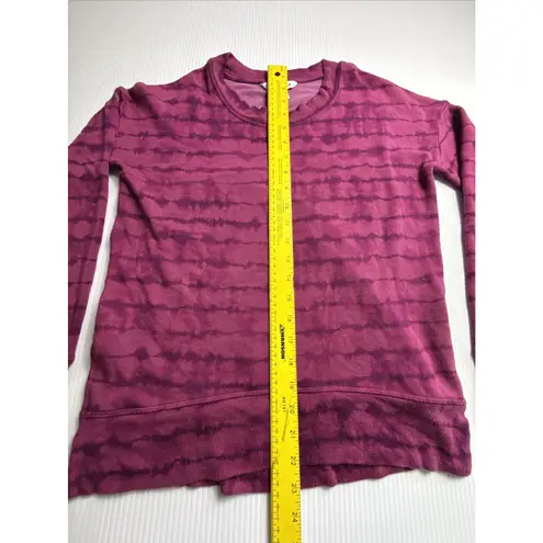 Athleta  Coaster Luxe Tie Dye Shibori Striped Pink Sweatshirt size XXS