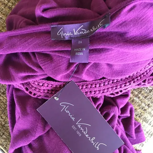 Gloria Vanderbilt Purple Tunic Top