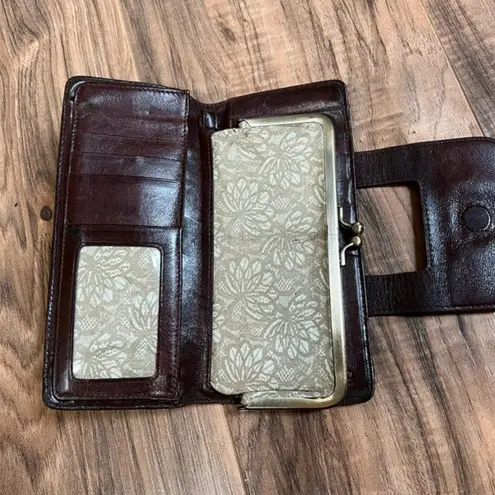 Hobo brown leather wallet