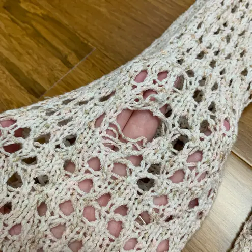 Staring At Stars Knit Sweater Womens Small Open Weave Lightweight Long Sleeve