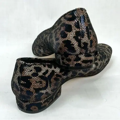 VANELI Leopard Print Leather Flats Frankie Sz 9.5 Slip On Shoes Animal Print Black