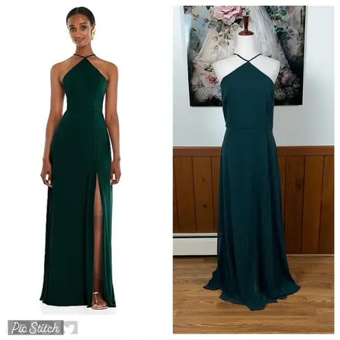Pretty New Dessy Lovely Chiffon Bridesmaid Gown! Green Size undefined