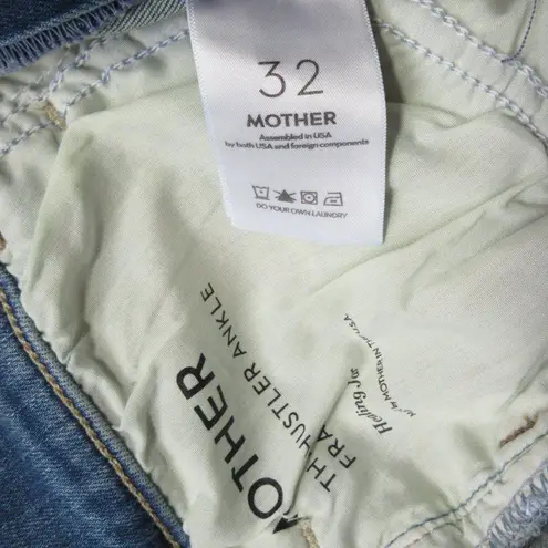 NWT Mother Hustler Ankle Fray in Healing Jar High Rise Boot Crop Stretch Jean 32 Blue
