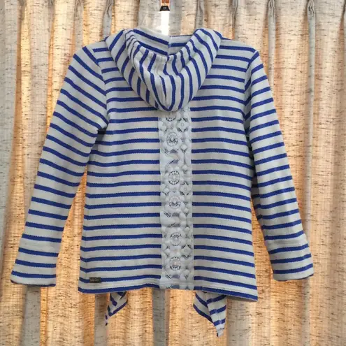 Matilda Jane Blue Stripe Midway Hooded Cardigan