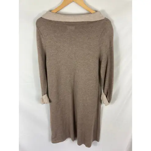 Adrienne Vittadini Two Toned Knit Sweater Dress Size Medium