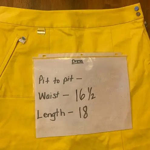 Ralph Lauren Golf NWT Skort 10 Yellow Side zip Hooks Pockets Athletic Casual