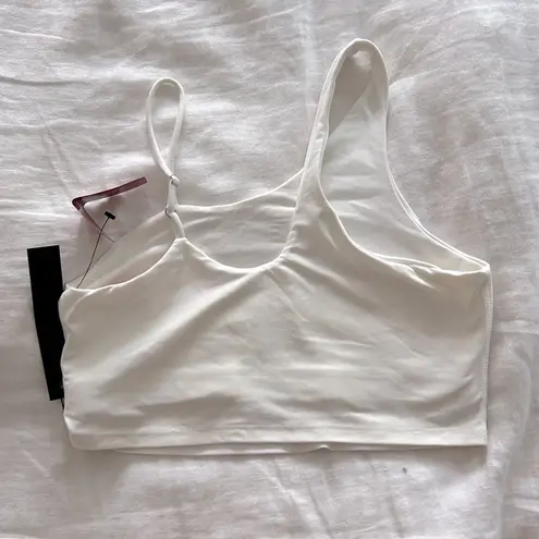 Carbon 38 NWT One Shoulder Convertible Bra Top in Melt White XS $98