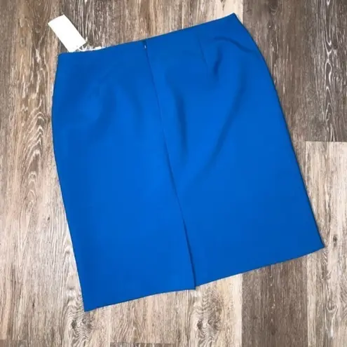 Hugo Boss BOSS Solid Blue Pencil Skirt Size 14 NWT