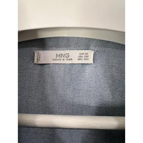 MNG Jeans MNG Mango Women’s Minimalist Denim Chambrey Button down Shirt XXS