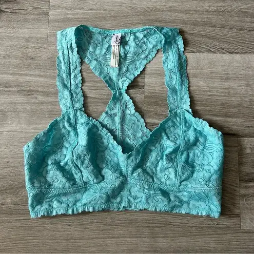 Free People  Teal Blue Lace Bralette Size Women’s Medium