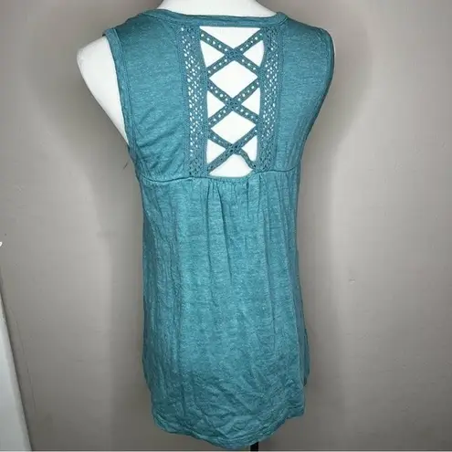 Cynthia Rowley  teal/Blue Linen Tank Top