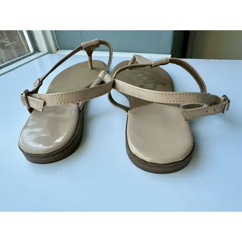 Circus by Sam Edelman Sam Edelman Circus CAYDEN Nude Patent Thong Flats Sandals Women Size 9 M