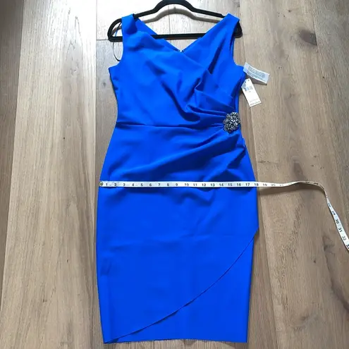 Alex Evenings Scuba Tank Dress Size 10 NWT Royal Blue Cocktail Formal 134005