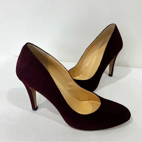 Innovare made Italy Pump Heels Size 36 (6) Elegant Dark Burgundy Maroon Suede Red