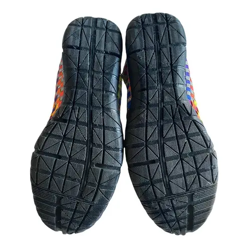 CORKYS Sidewalk Flat Ballerina Woven Multicolor Round Toe Shoe Lightweight 7 EUC Yellow