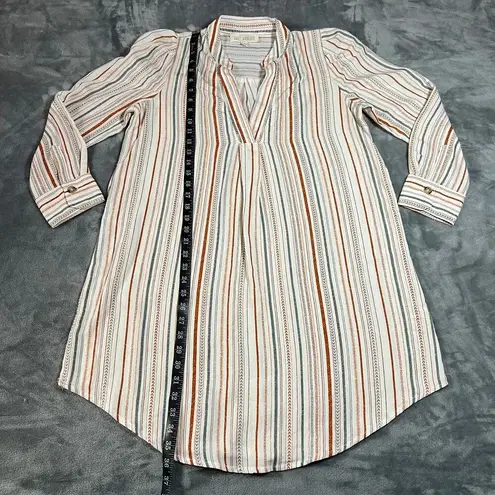 Sweet Wanderer V-Neck Stripe Shirt Dress Size Medium NEW Boho Cottagecore