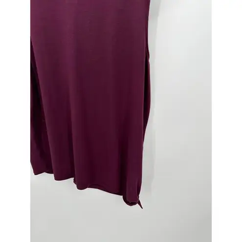 Athleta  Cloudlight Asym Burgundy Side Tie Tank Top Women's Size X-Large XL