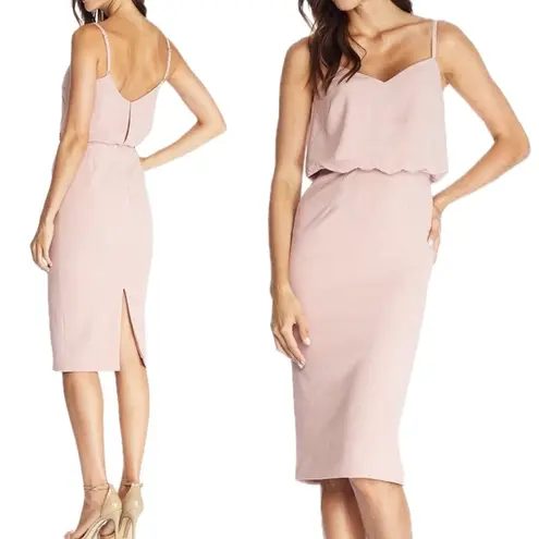 Dress the Population NWT  Alondra Midi Dress in Blush