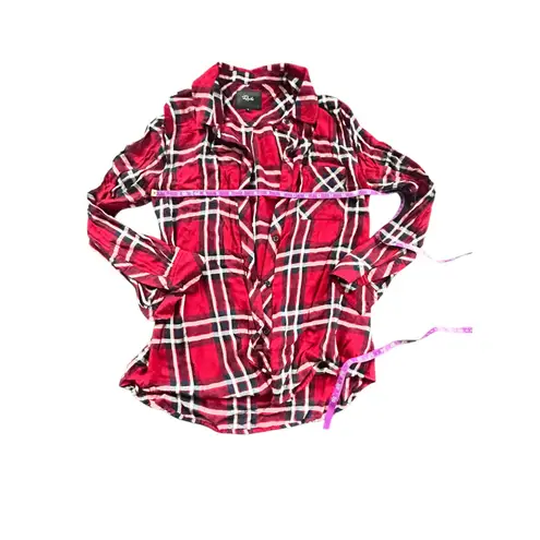 Rails Hunter Plaid Carmine Navy Red Plaid Button Up Long Sleeve Shirt Size L