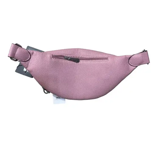 New Pretty Little Thing Bum Bag Pink Pebbled Silver Chain (NO STRAP)