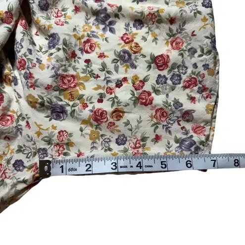 Vintage 90s Adjustable Cream Floral Hippie Cottagecore Flower Pattern Ro… Pink Size 20W