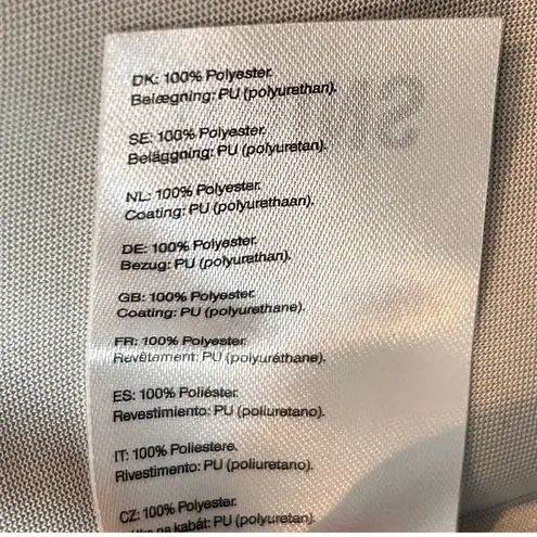 RAINS Jacket Unisex XL Cement Grey Long Hooded Ventilated Waterproof NEW Gray