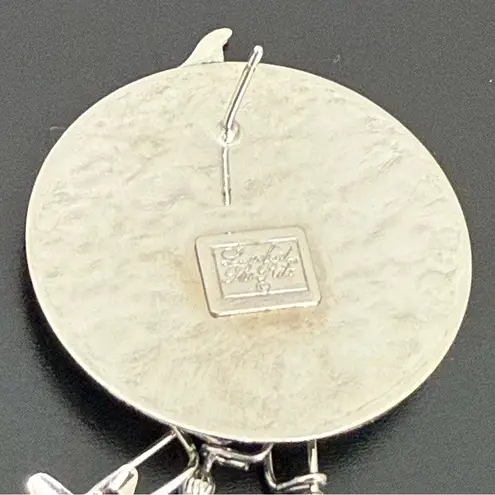 Rare LUNCH At The RITZ Blue Dolphin Dance Dangle Whimsical Earrings 17g.