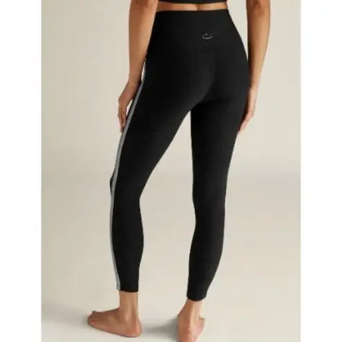Beyond Yoga SPACEDYE SHINE ON HIGH WAIST DARKEST NIGHT BLACK MIDI LEGGINGS M