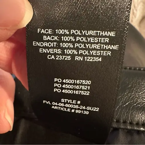 Wilfred Aritzia Melina Vegan Leather Cropped Pants Womens 16 Black High-Waisted