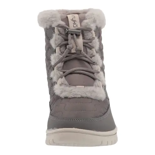 Ryka Snow Bound Boots Women’s 9 Gray Water Repellent Faux Fur Lace Winter NEW