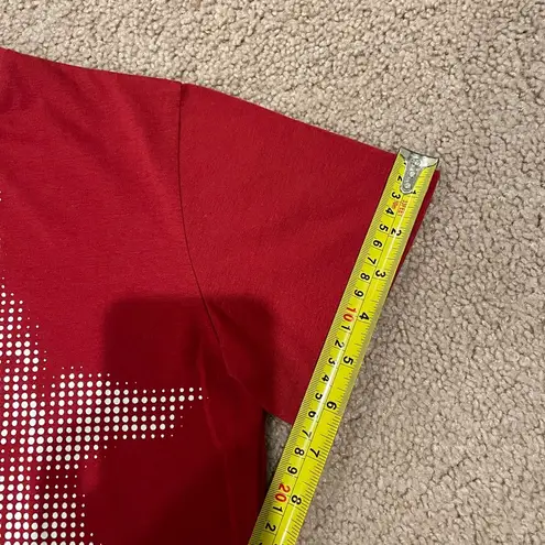 Women's (Junior) Summer Henley Neckline Short Sleeve Crop Top Red Size undefined