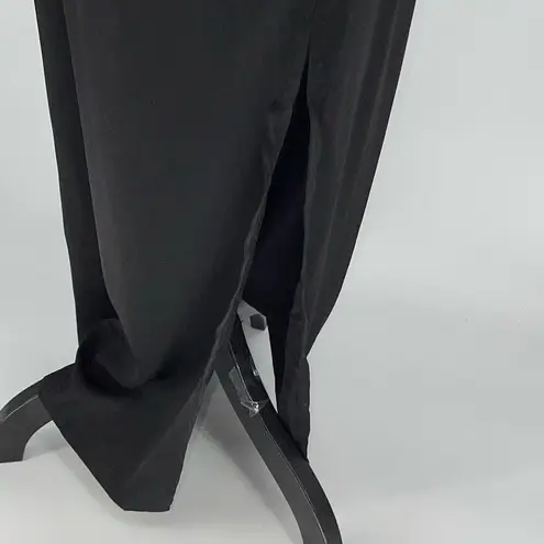 Dress Forum Womens Halter Tie Waist Cut-Out Sleeveless Jumpsuit Black Medium NWT