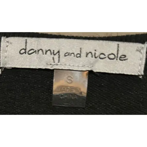 Danny and Nicole Women's Black White Sweater Dress with Ruffle Sleeves Size S‎