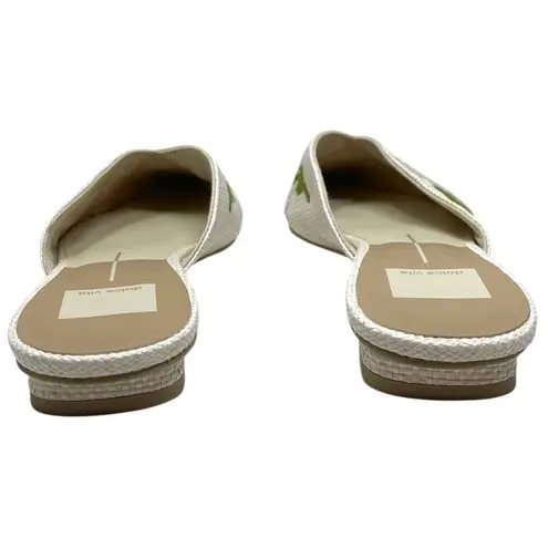 Dolce Vita “Elm” Ivory Floral Raffia Mule Flats Women’s 7 Spring Summer White