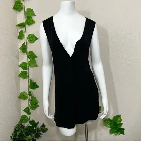 Pola Black Button Down Vest Dress