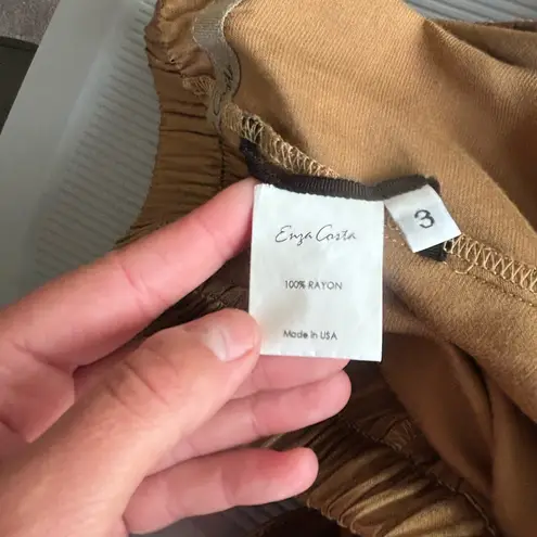 Enza Costa Satin Cargo Jogger Pant Size Large