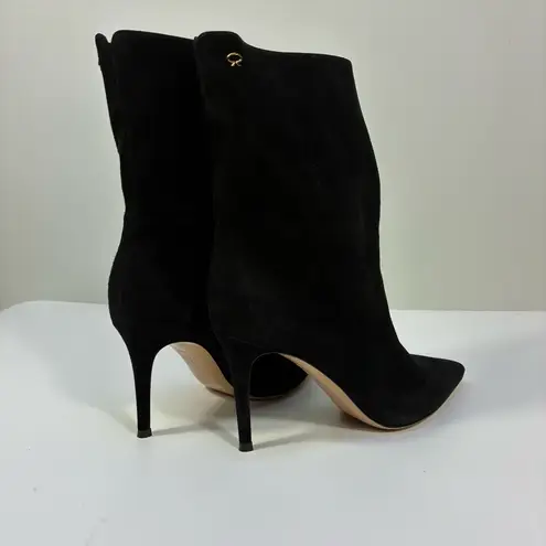 Gianvito Rossi Camoscio Stivale Pointed Toe Bootie Boots Black 39.5 EU NEW