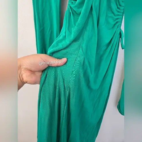 Rebecca Vallance Edie Cutout Midi Dress Green Size 8